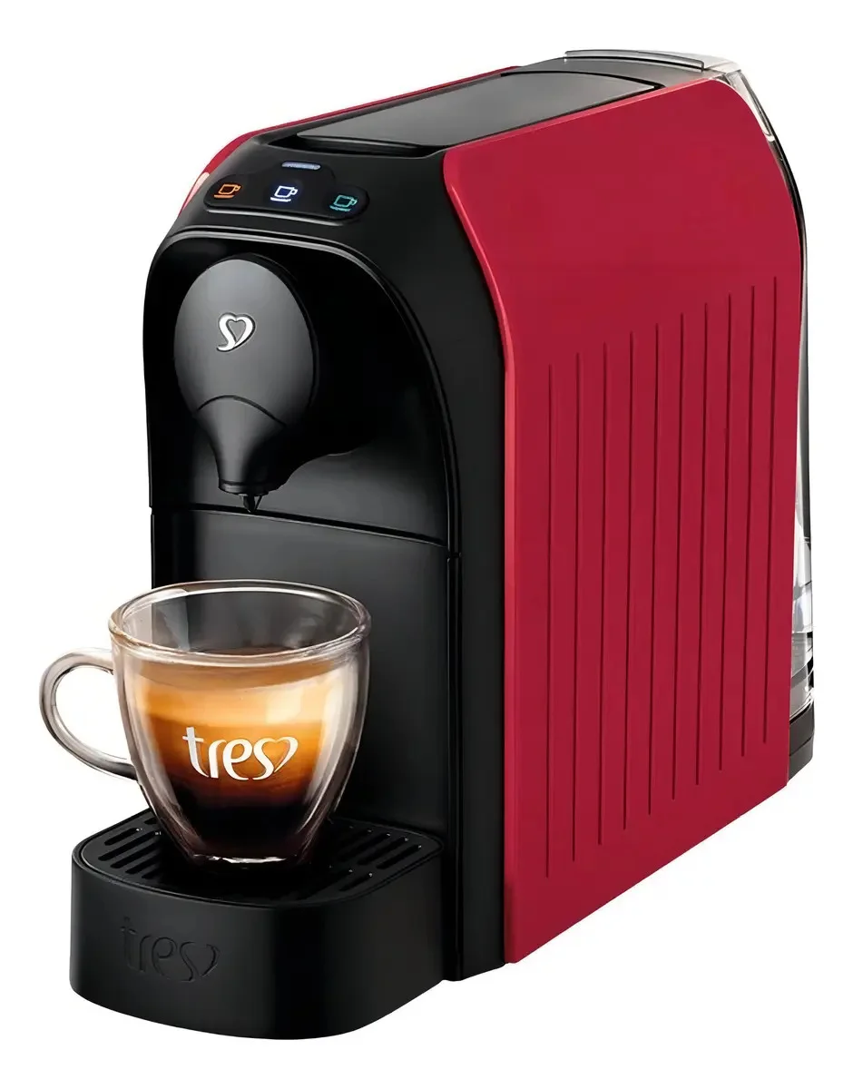 3 Corações TRES Cafeteira Espresso e Multibebida Passione Vermelha