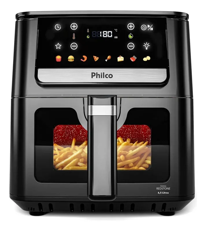 Air Fryer Philco 6,5L Visor Glass 1700W PAF65 127V