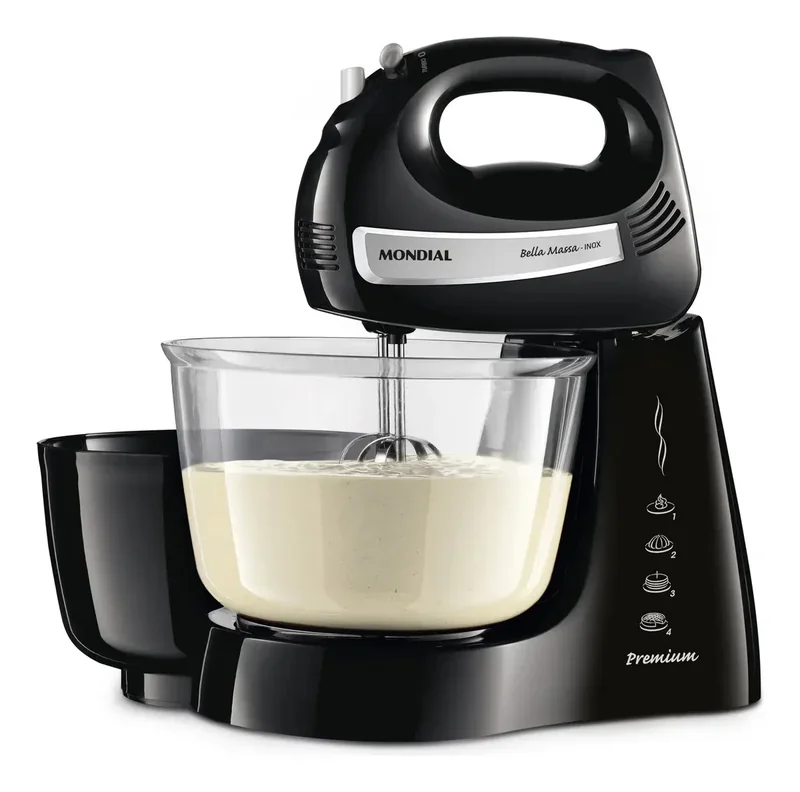 Batedeira Bella Massa, Mondial, Preto/Inox, 500W, 110V - B-23 NP
