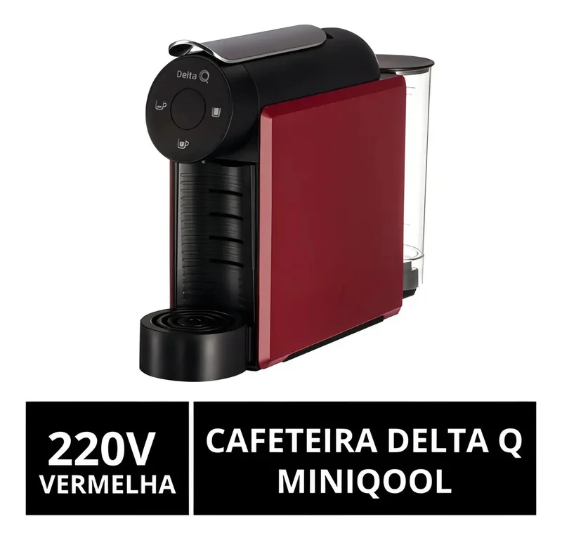 Cafeteira Cápsulas MiniQool Vermelha