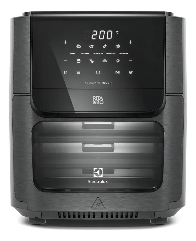 Electrolux Fritadeira Elétrica sem oleo Air fryer 6,5L 8 receitas pré-sugeridas desligamento automatico cesto removivel 1700W EAF50 grafite 220v por Rita Lobo