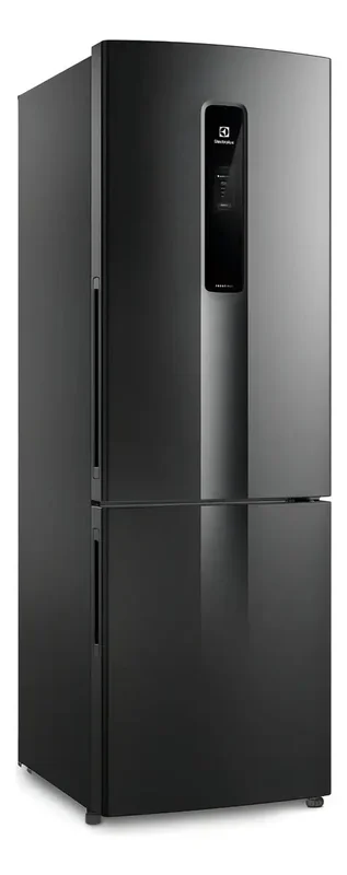 Electrolux Geladeira Frost Free Inverter 400L Efficient AutoSense e Rapid Freeze Inverse Black Inox Look (IB6B) Bivolt 400 litros