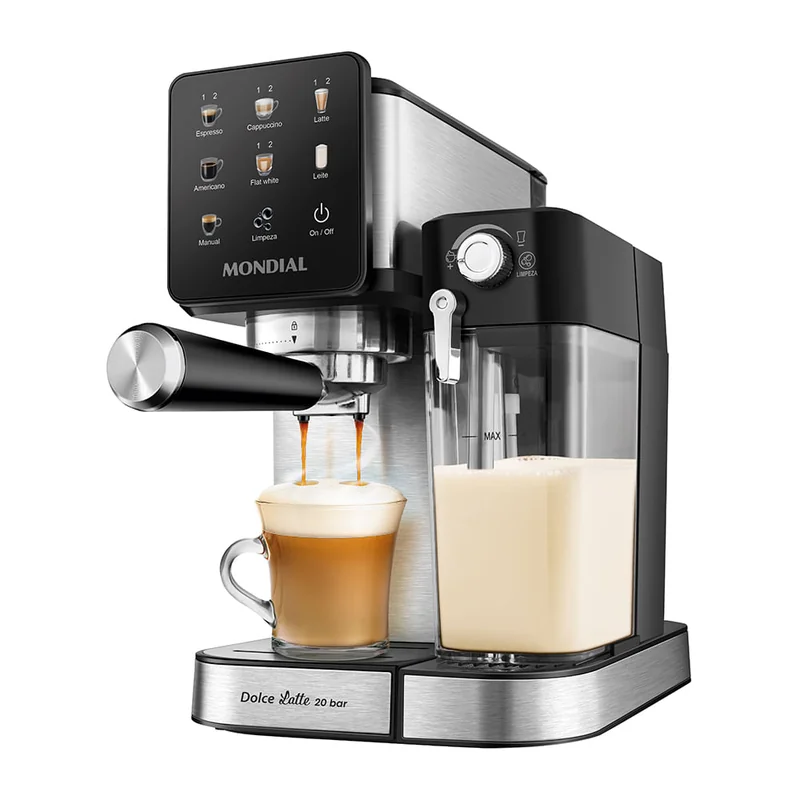 MONDIAL, Cafeteira Espresso Automática Dolce Latte 20 bar, Preto/Inox 1250W, - CCL-01 1 Litros