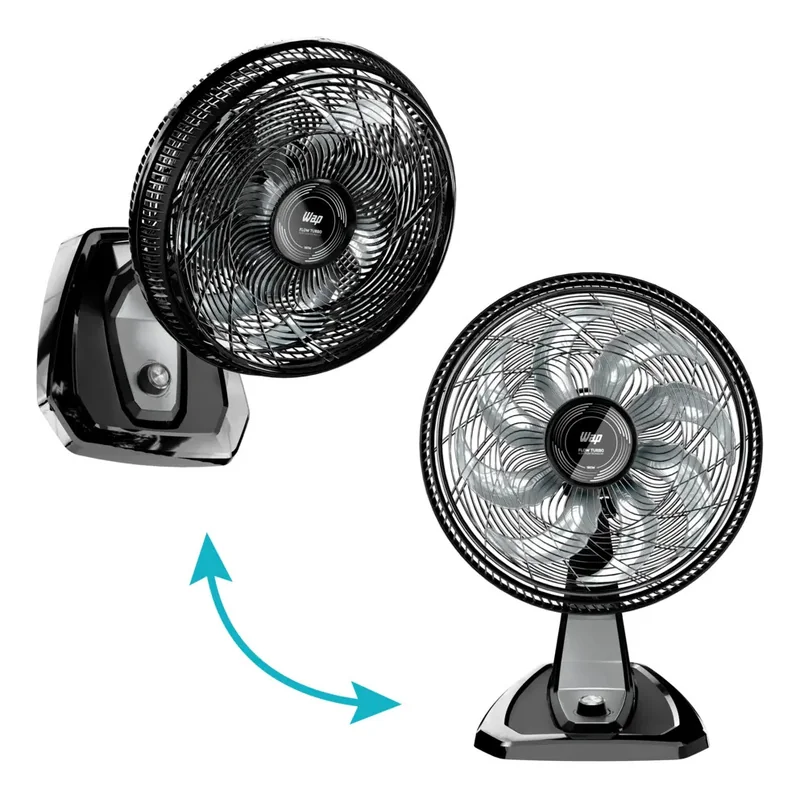 WAP Ventilador de Mesa e Parede 50cm FLOW TURBO, com Tecnologia Silenciosa e Econômica, 8 Pás e 3 Velocidades, 180W 220V